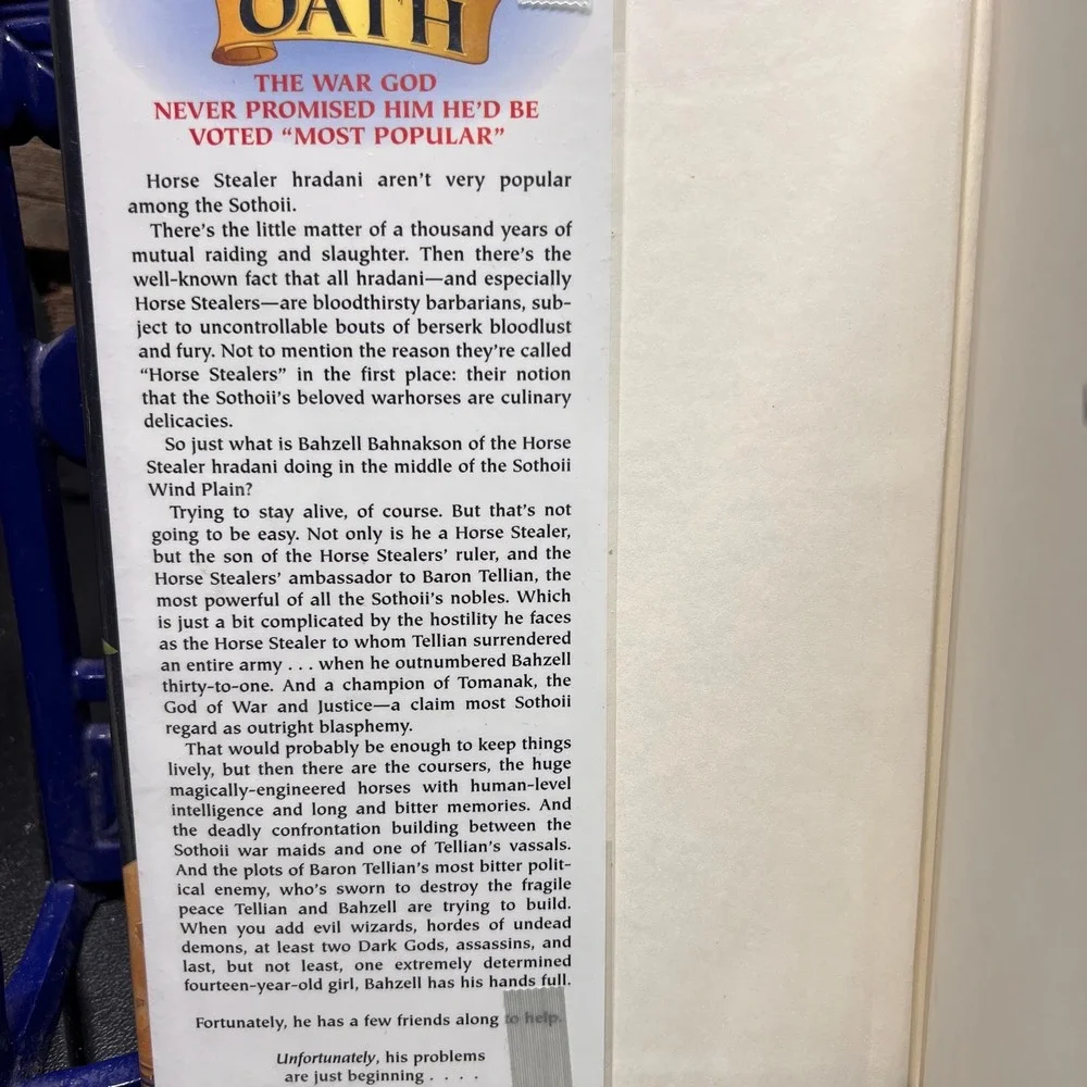 Wind Riders Oath, David Weber‎ Book Three in War God series, includes CD. 2004